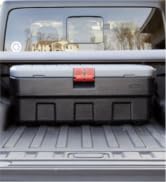 Rubbermaid 48 Gallon Black Action Packer Lockable Latch Indoor and Outdoor Storage Box Container ...