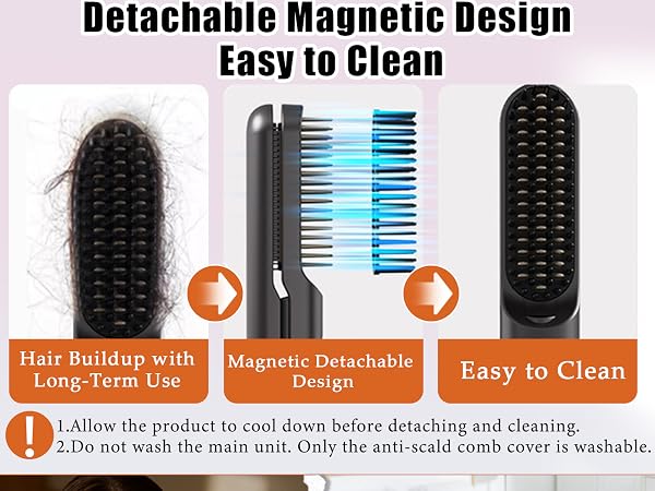 Cordless Hair Straightener Brush - Curler 2 in 1 Hair Styling Tools