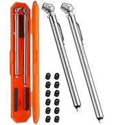 AstroAI Pencil Tire Pressure Gauge 2 Pack (10-75PSI, 10-120PSI ±2% Span), Valve Caps with Case, S...