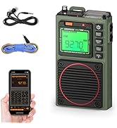 Raddy RF75A APP Control Shortwave Radio, Portable Shortwave Radios AM/FM/VHF/SW/WB Weather Radio,...