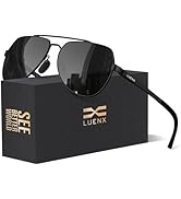 LUENX Aviator Sunglasses for Men Women Polarized New Shades Large Metal Frame - UV 400 Protection