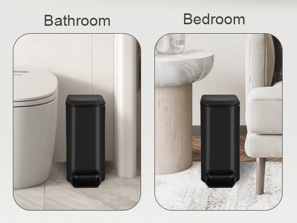 bathroom trash cans with lids