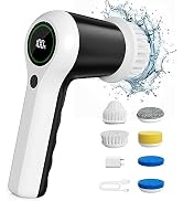 PUFTEM Electric Spin Scrubber, Cordless Shower Scrubber with Battery Level Display, 2 Speeds Elec...