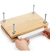 JUPEAN Book Press—7.9”x11.6” Wooden Book Binding Press Bookbinding Kit Portable and Easy Assemble...