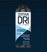 Certain Dri Foot Powder for Men and Women (1pk), Shoe Deodorizer, Maximum Sweat Absorption &amp; Odor...