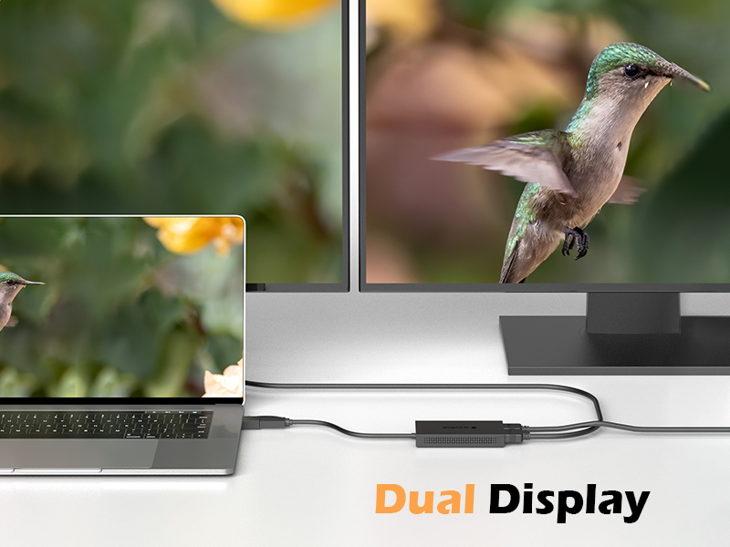 USB 3.0 to Dual HDMI Adapter 1x 4K 30Hz &amp; 1x 1080p