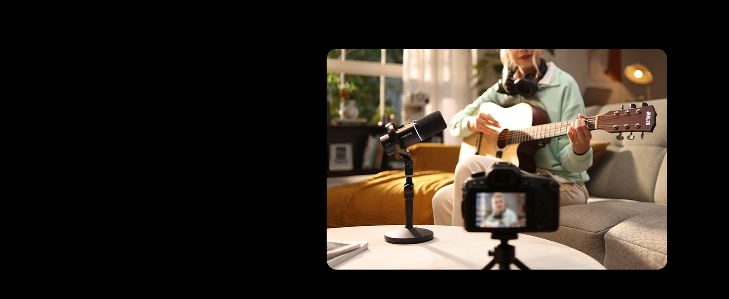 MAONO Wireless Dynamic Microphone for PC, XLR/USB Podcast Mic for Vocal Recording(PD200W)