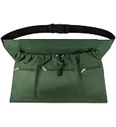 Gardening Apron, Garden Aprons with Pockets &amp; Drawstring Bag, Waterproof 600D Fruit Storage Harve...