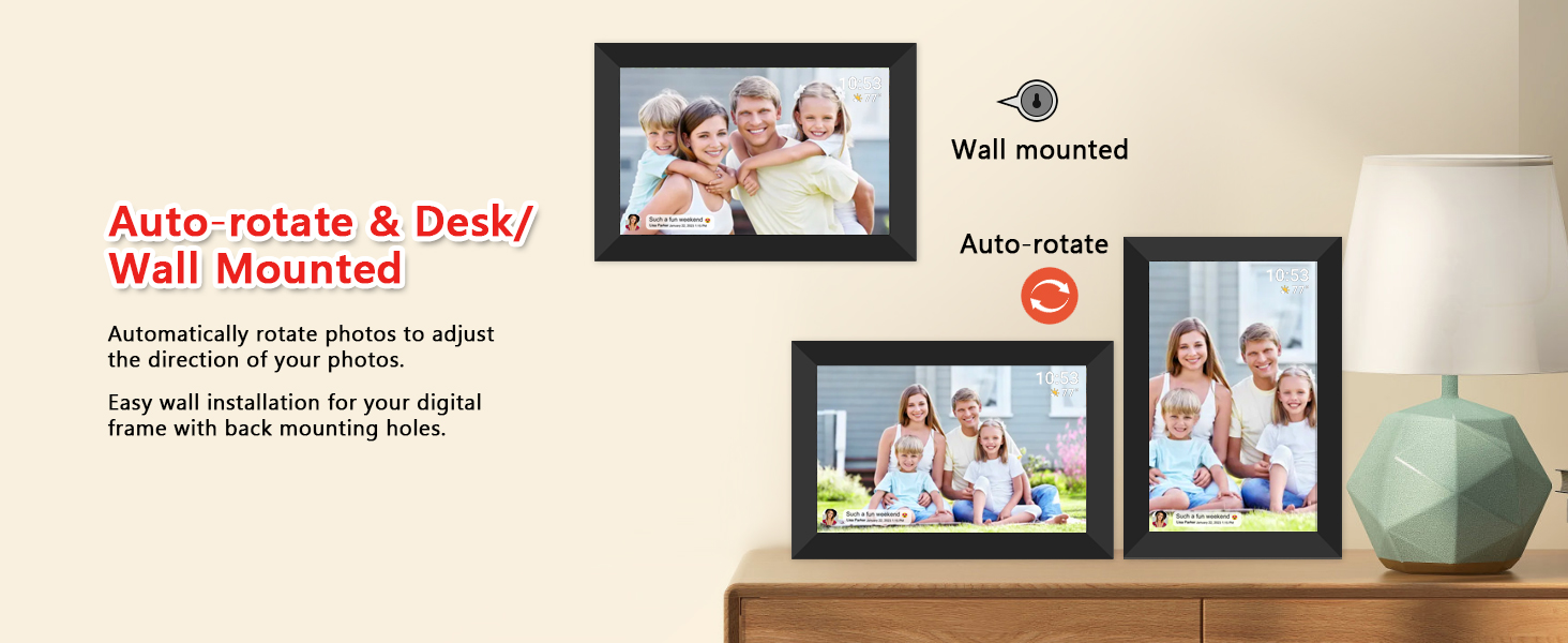 FRAMEO 10.1 Inch Smart WiFi Digital Photo Frame Digital Picture Frame