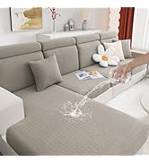 hyha Waterproof Couch Cushion Covers, Wear Resistant Couch Cover, Anti Slip Sofa Slipcovers Washa...