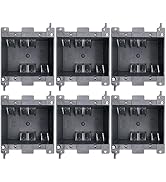 HUIXHAO 2-Gang Electrical Box,25cu Inch Old Work Box,Plastic Junction Box,ETL Listed and Fire Rat...