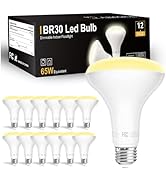 dalattin 12 Pack BR30 LED Bulbs 65W Equivalent, Dimmable Indoor Flood Lights 2700K Soft White, 9W...