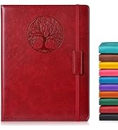 Biuwory Lined Journal Notebook for Women Men,256 Pages B5 Large Hardcover Leather Journals for Wr...