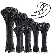 DTOL Cable Ties Assorted Sizes 4+6+8+10+12 Inch Zipties Heavy Duty Plastic Wire Ties UV Resistant...