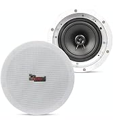 5 CORE 6.5 Inch Outdoor Indoor in Ceiling Speaker, Flush Mount in Wall Universal Speakers Waterpr...