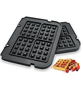 Waffle Plates for Cuisinart Griddler GR-4N, GR-5B, GR-6 and GRID-8N Series - 4 Slicer Nonstick Co...