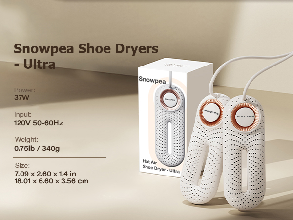 SNOWPEA shoe dryer specifications - MB