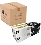 2 Gallon Slider Storage Bags- 320 Count, Featuring Expandable Bottom, Zero BPA, Microwave-Safe(16...