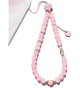 BoudlesCham Phone Charms Strap-Pink Phone Charm for Women Girls,Stylish Beaded Phone Wrist Strap ...