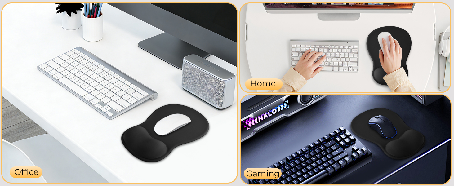 Mouse Pad with Wrist Rest Support
