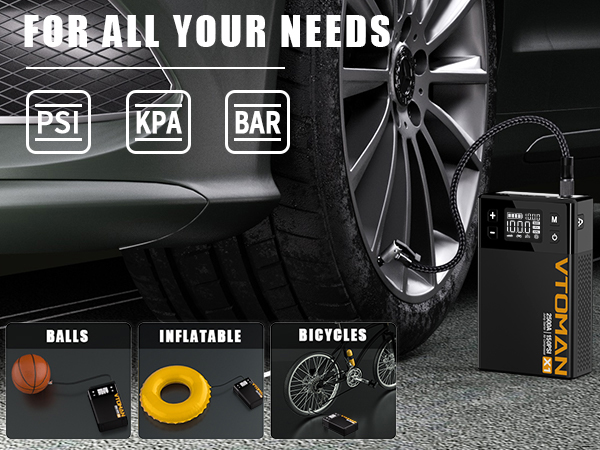 The 150 PSI air compressor takes about 3 minutes to inflate an average car tire to 20 PSI