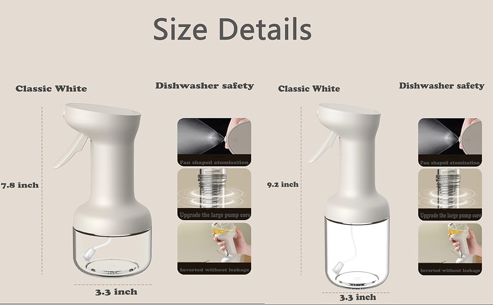 Povinmos OLIVIA Oil Sprayer for Cooking Oil Dispenser for Kitchen, Air Fryer, Salad, BBQ