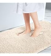 Yimobra White Bath Rugs Plush Bath Mat, Soft Comfortable, Extra Thick Fluffy Shower Rug, Super Wa...