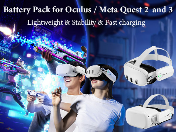 Oculus/Meta Quest 2/3 Battery Pack Accessories for Meta Quest 2/3