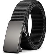 CHAOREN Nylon Ratchet Belts for Men - Adjustable Web Belt - Automatic Slide Buckle for Casual Gol...