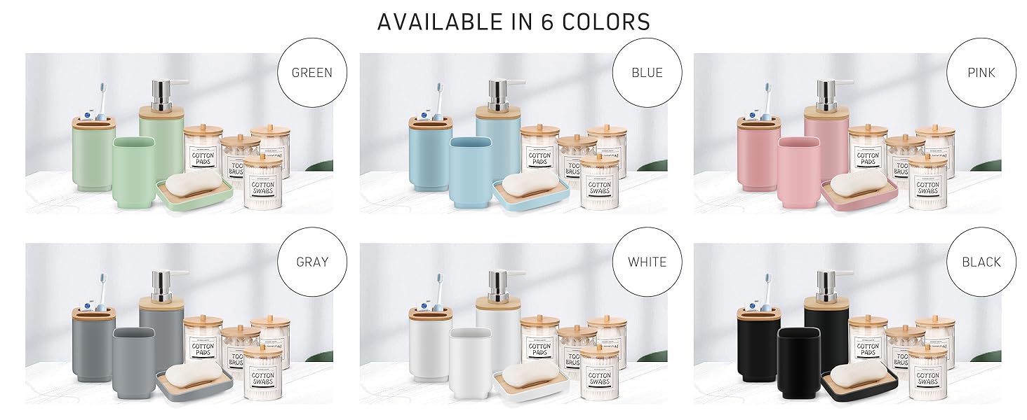 bathroom accessory set