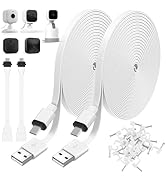 Uogw 2Pack 25FT Power Cable for Blink Mini2,Blink Mini,Blink Outdoor 4 (4th Gen)/Blink (3rd Gen) ...