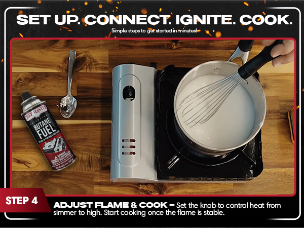 15,000 BTU Output Portable Butane Camping Stove by Chef Master