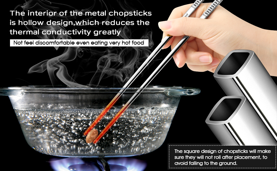 premium stainless steel chopsticks