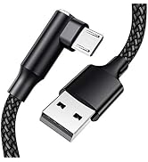 EWUONU Micro USB 90 Degree Cable [2 Pack 10FT] for Fire 7 HD8, Samsung Tablets, Galaxy S7 S6 Edge...