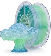 ZIRO 3D Printer Filament,Translucent PLA Filament 1.75mm,Multicolor Rainbow PLA Filament,1KG/2.2l...