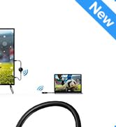 4URPC 2026 Upgraded Wireless HDMI Transmitter and Receiver 4K, 2.4G/5G Plug&amp;Play USB C Wireless D...