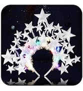 GORTIN Light up Stars Headband LED Headpiece Glowing Halloween Costume Headwear Rave Hair Accesso...