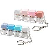 Keyboard Fidget Toy, 2Pcs Keyboard Fidget Keychain Cound Fidget Toys Clicker Fidget Toy Stress Re...