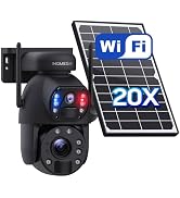 INQMEGA [20X Optical Zoom] 6MP Solar Security Camera with Dual-Screen,Solar Camera Wireless Outdo...