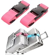 2Pack Luggage Straps for Suitcases, Travel Connector for Carry On Bag, Add Bag to Connect Two Sui...