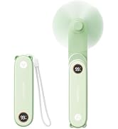 SWEETFULL Portable Handheld Mini Fan with LED Display, 3-in-1 Personal Foldable USB Rechargeable ...