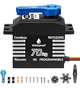 Waterproof RC Servo Controller 70kg Torque Coreless Motor Metal Gear Digital Servo for 1/8 1/10 R...