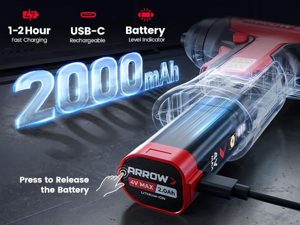 REMOVABLE 2000mAh battery