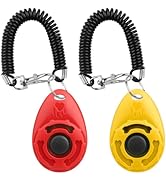 Diyife Dog Clicker for Training, 2 Pack Dog Training Clicker, Clicker Dog Training with Wrist Str...