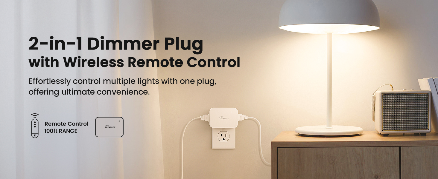 dimmer plug with remote control