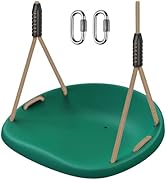 BeneLabel Heavy Duty Swing Seat with Adjustable Rope and Carabiners, Cushion Style Design Non-Sli...