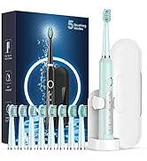 Sonic Electric Toothbrush for Adults - Rechargeable Electric Toothbrushes with 8 Heads &amp; Travel C...
