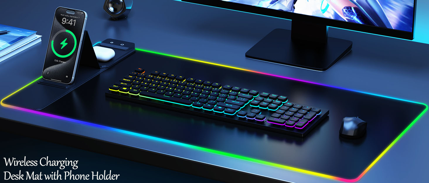 wireless charging desk pad
