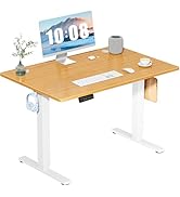 DUMOS 40 Inch Electric Standing Desk Height Adjustable, Sit to Stand Up Computer Workstations Wor...