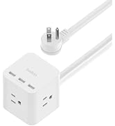 Belkin 6-Outlet Power Cube w/ 3 AC Outlets, 3 USB-A Ports, & 5ft Sturdy Extension Cord - Convenie...